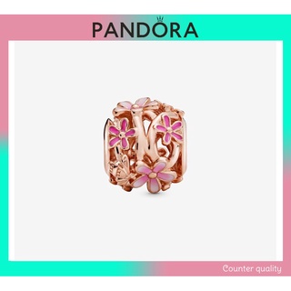 Pandora ใหม่ จี้ลูกปัดเงินแท้ 925 รูปดอกเดซี่ สีชมพู เหมาะกับฤดูใบไม้ผลิ เครื่องประดับ สําหรับของขวัญวันเกิดผู้หญิง p825