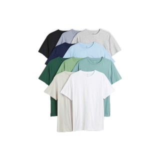 H&M Man 10-pack Regular Fit Round-neck T-shirts 0975620