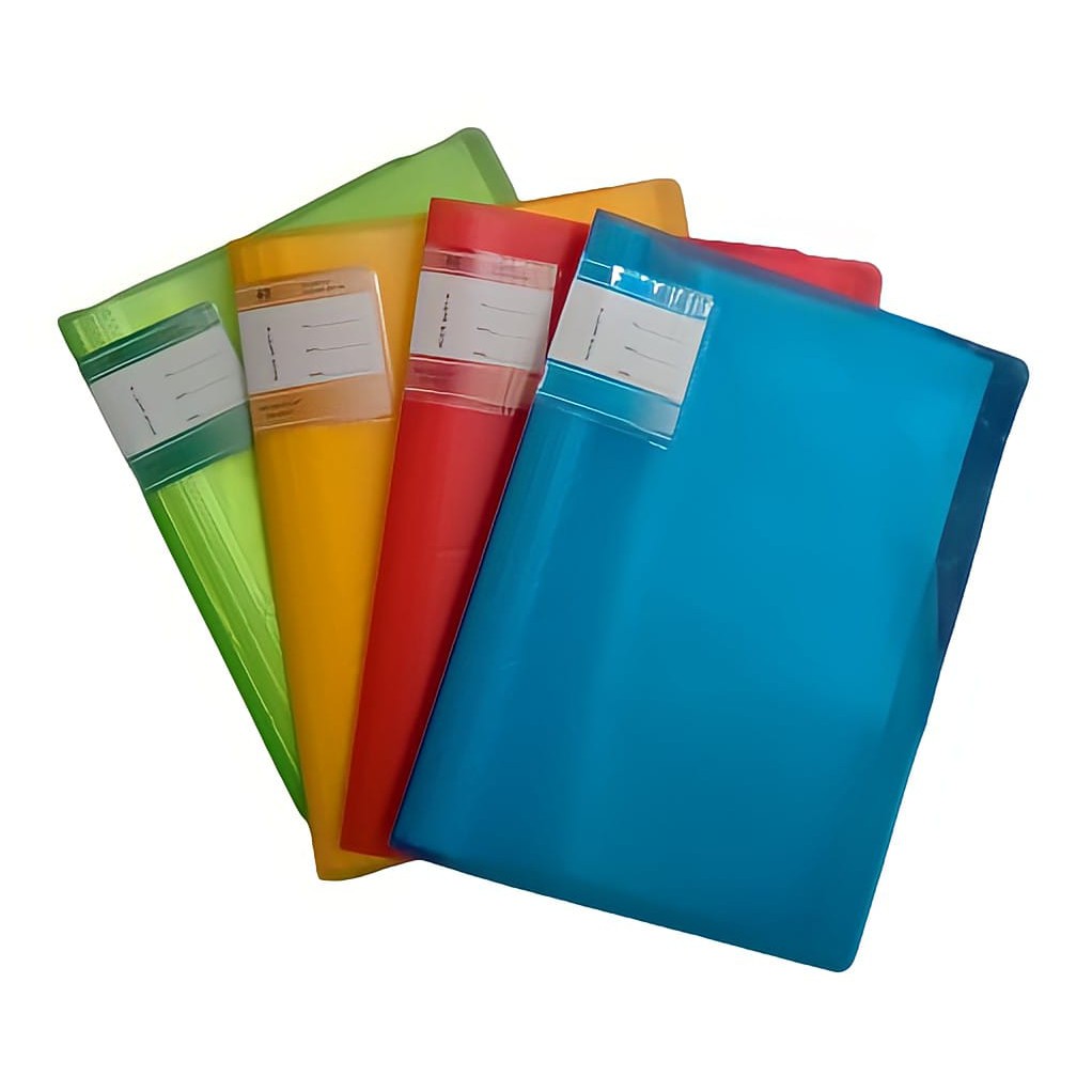 CLEAR DOCUMENT HOLDER 40 LBR FOLIO F4 สีการซื้อขาย DISPLAY BOOK DOCUMENT KEEPER