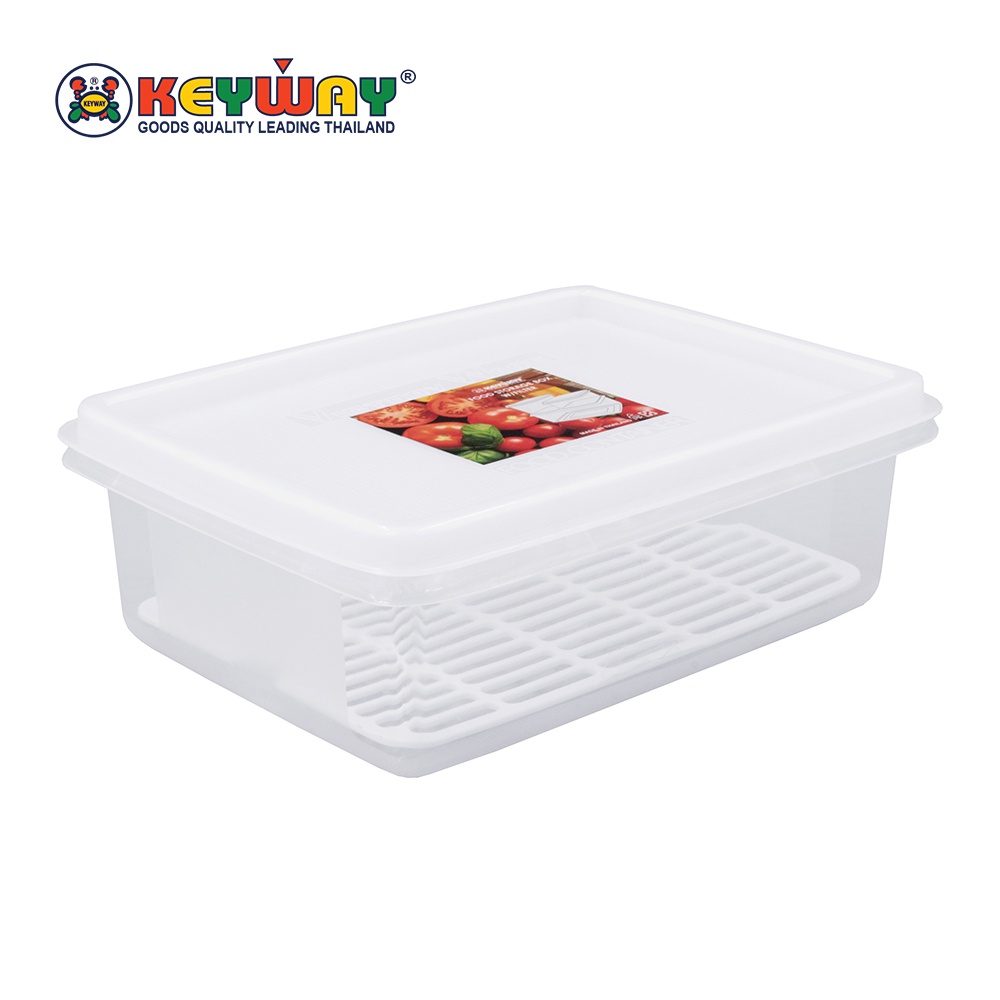 กล่องบรรจุอาหาร พร้อมตะแกรง Food Grade Plastic Container: K-1025