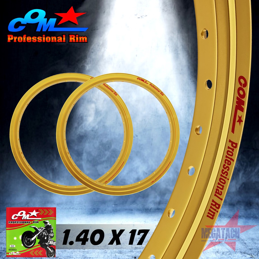ล้อ COM AKRONT 1.40 X 17 จำนวน 2 วง ล้อคอม อาก้อน ขนาด 1.40 ขอบ 17 ของแท้ การันตีของแท้ 100% ราคาพิเ