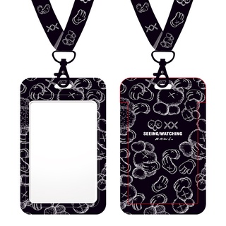 การ์ตูน Kaws Card lanyard สายคล้องคอ Lanyard ผู้ถือบัตร Bank Card Bus Work Card ID ผู้ถือบัตรเชือก Key Chains