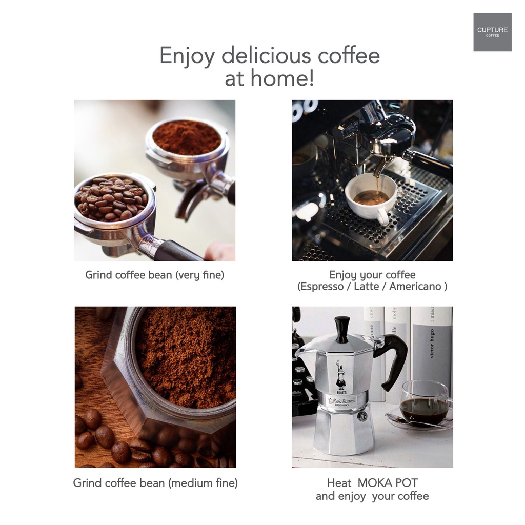 CUPTURE COFFEE Bean Classic Blend (Medium-Dark) เมล็ดกาแฟคลาสสิกเบลนด์ ...