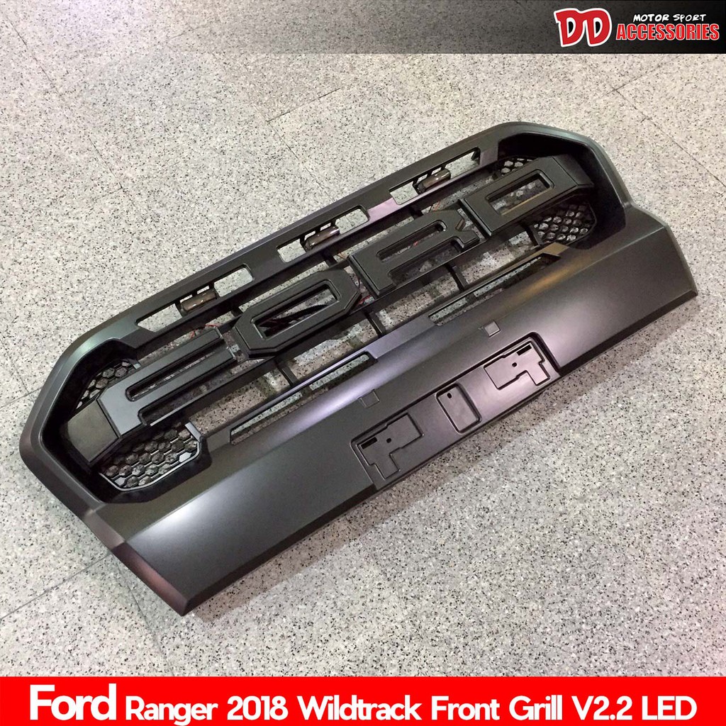 กระจังหน้า Ranger 2018 2019 2020 2021 2022  ทรง Raptor มีไฟ LED รุ่น wildtrack  รุ่น Bi-turbo 2.0 V2