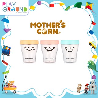 Mothers Corn ชุดถ้วยเก็บอาหาร 3 ใบ ทำจากข้าวโพด 100% ปลอดสารพิษ เหมาะสำหรับเด็กอายุ 6 เดือนขึ้นไป