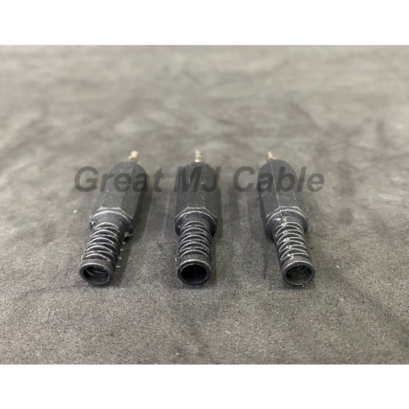 หัวแจ็ค 2.5 มม. รุ่นพลาสติกดำ หัวแจ็คสเตอริโอ 2.5มม หัวแจ็ค TRS AUX PHONE 2.5mm ปลั๊กTR STEREO 2.5mm
