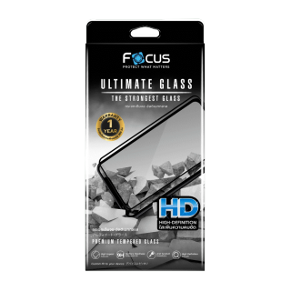 *ประกัน1ปี* Focus กระจกเต็มจอ Ultimate Glass HD ใสเต็มแผ่น ไม่มีขอบสี สำหรับ iPhone 14ProMax 14Pro 14Plus 14 13ProMax 13