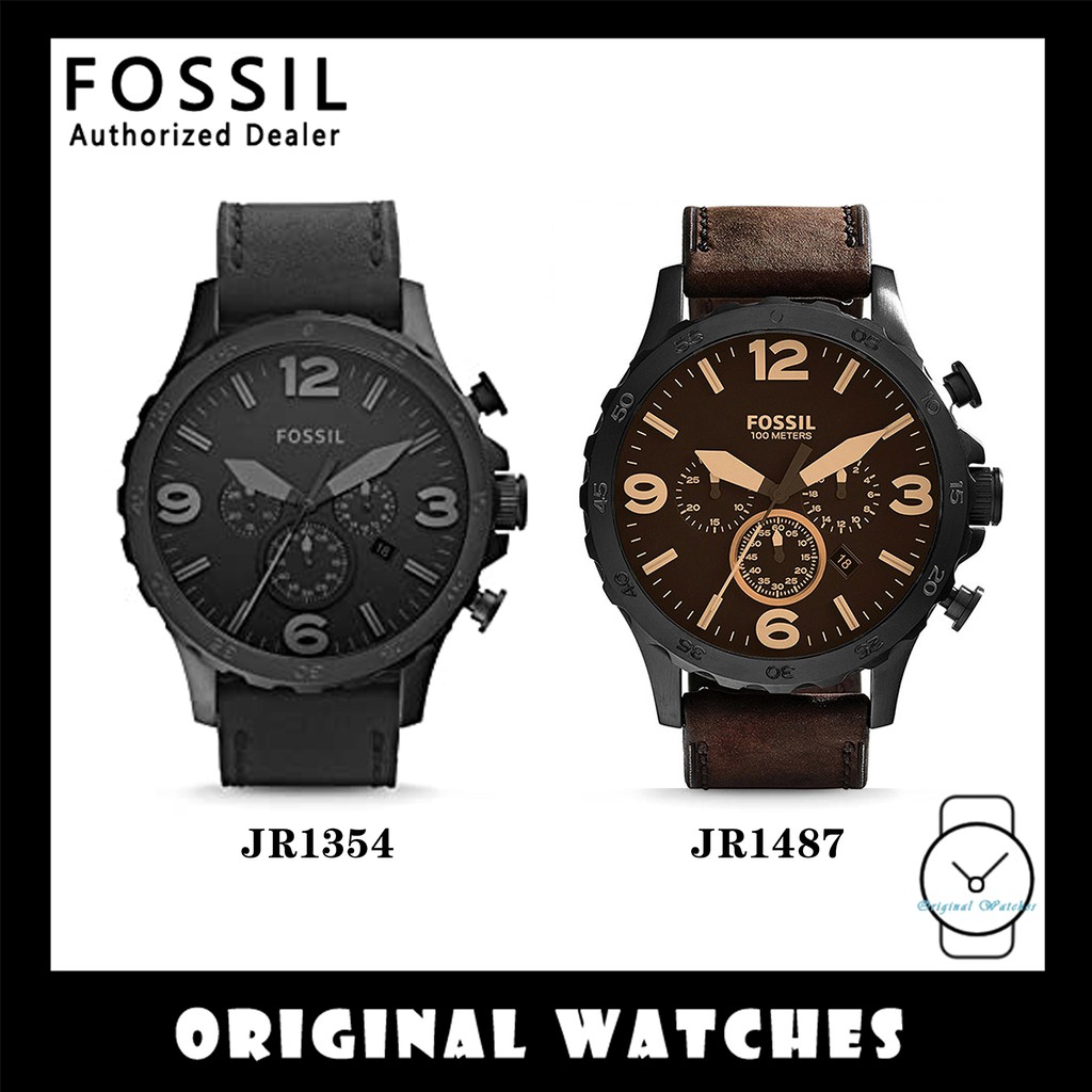 พร้อมสต็อก Original Fossil Watch Nate Chronograph Brown Leather Watch ...