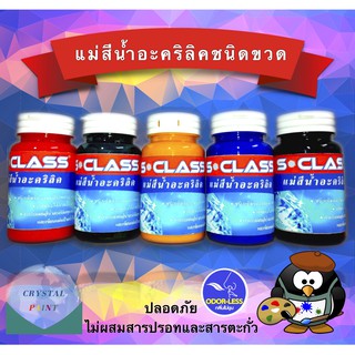 แม่สีน้ำอะครีลิค ยี่ห้อ S-CLASS 1 ขวด ชนิดเข้มข้น 100 ml ( สีน้ำเงิน, เหลือง,ดำ,เขียว,แดง)