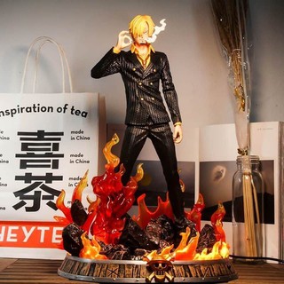 onepiece  GK SANJI Figures วันพีช  โมเดลซันจิ ฐานไฟ