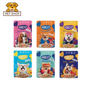 5 แถม 1 Moochie Dog Food Pouch มูชี่ เพาซ์ อาหารเปียกสุนัข 85g*6 ซอง