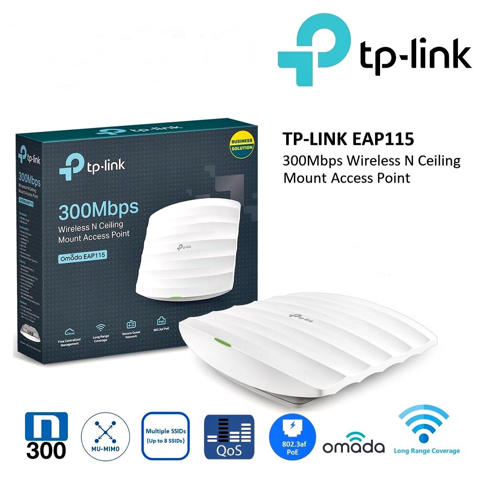 TPLINK (EAP115) 300Mbps Wireless N Ceiling Mount Access Point LT