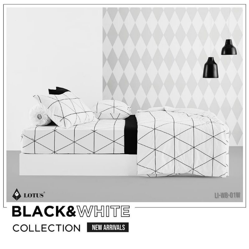 [ของแท้ 💯%] LI-BW-01W : เครื่องนอนโลตัส Lotus รุ่น BLACK&amp;WHITE | ผ้าปูที่นอน 3.5, 5, 6 ฟุต , ผ้านวม