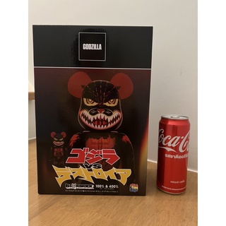 BEARBRICK Godzilla vs. Destoroyah Godzilla (Meltdown - Clear Orange Version) 400％+100％