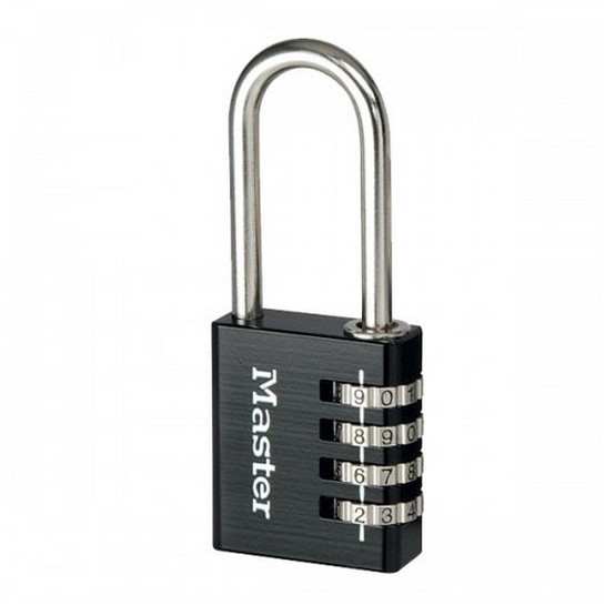 Chaixing Home อุปกรณ์ล็อก แม่กุญแจ กุญแจแบบรหัส4รหัสคล้องคอยาวอลูมิเนียม MASTER LOCK