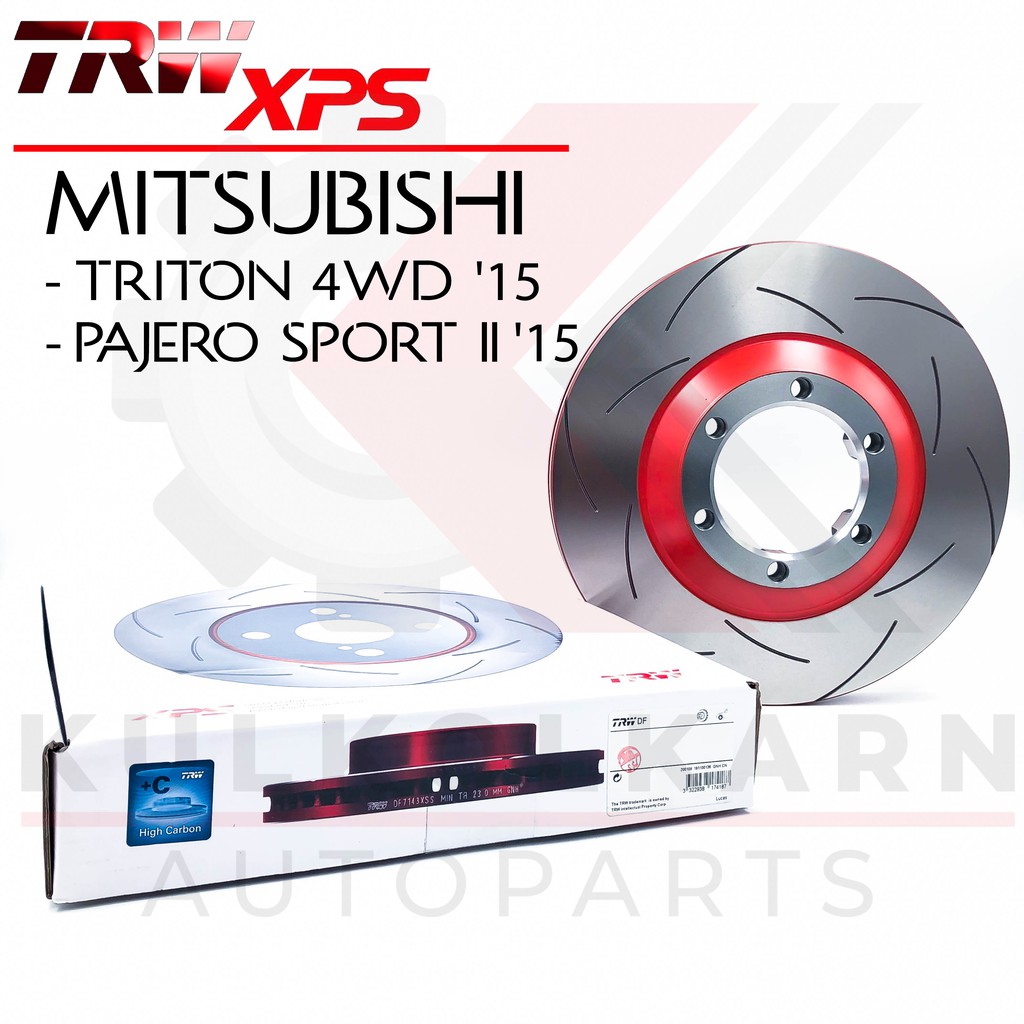 TRW จานเบรคหน้า รุ่น XPS MITSUBISHI TRITON 4WD '15, PAJERO SPORT II '15 (ใส่แทนของเดิมได้ทันที) (DF4920XSS)