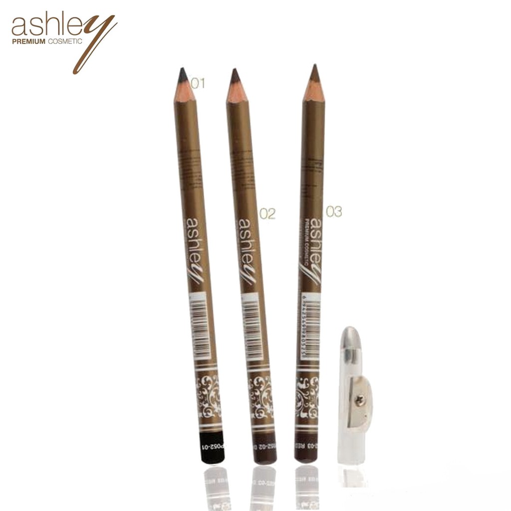 Ashley Premium Eyebrow Pencil Waterproof 1.5 g. แอชลี่ย์ พรีเมี่ยม ดินสอเขียนคิ้ว พร้อมกบเหลาในแท่ง AP052
