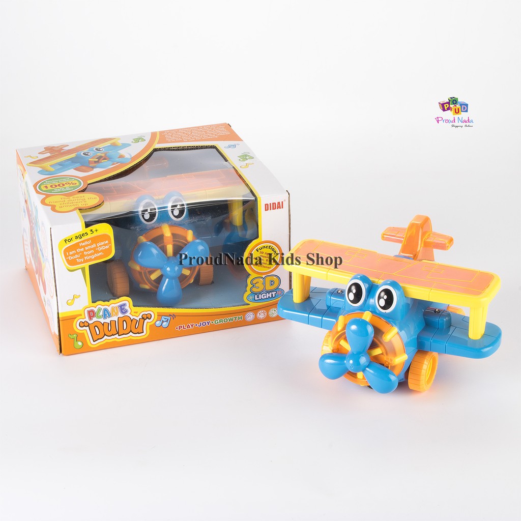 ProudNada Toys เครื่องบินชนถอย(มีเสียงมีไฟ) สีน้ำเงิน DIDAI PLANE DUD 3D NO.108A