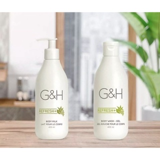 📍โลชั่นและเจลอาบน้ำบำรุงผิว G &amp; H  Refesh+(400ml)ช่วยฟื้นบำรุงผิวด้วยสารแอนตี้ออกซิแดนท์