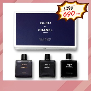 เซ็ทน้ำหอมชาแนล Bleu De Chanel EDP Pour Homme , Parfum Pour Homme , EDT Pour Homme 10ml. น้ำหอม แท้ 100%