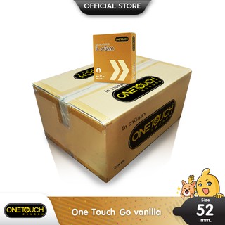 Onetouch Go Vanilla ถุงยางอนามัย กลิ่นหอมวานิลลา ผิวเรียบ ขนาด 52 มม. บรรจุ 1 ลัง (578 กล่อง)