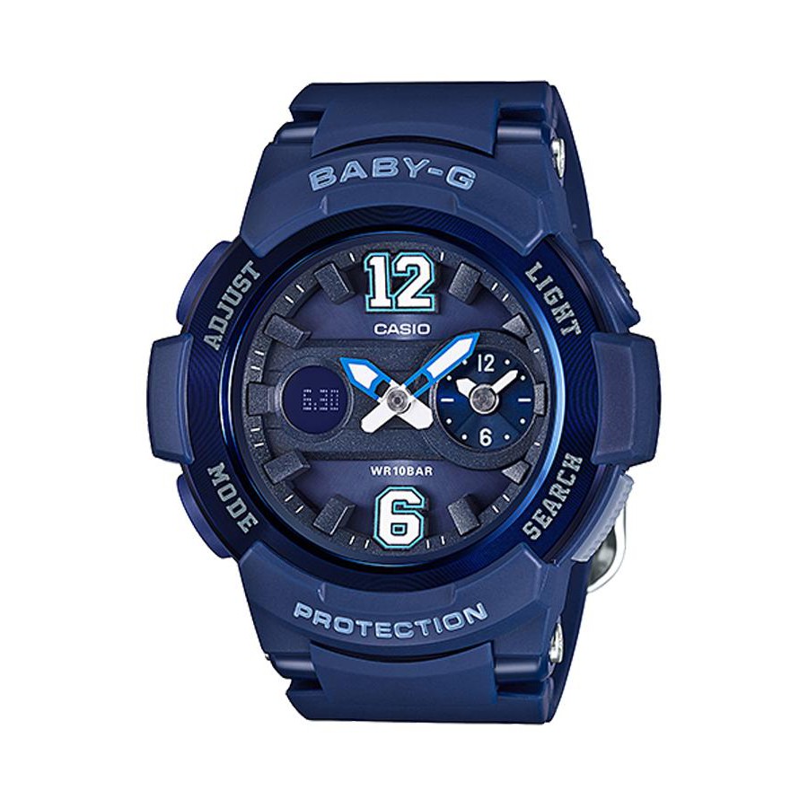 Casio Baby-G นาฬิกาข้อมือผู้หญิง สายเรซิ่น รุ่น BGA-210-2B2 - สีน้ำเงิน