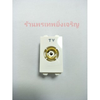 CHANG เต้ารับโทรทัศน์ ปลั๊กเสียบโทรทัศน์TV สีขาว