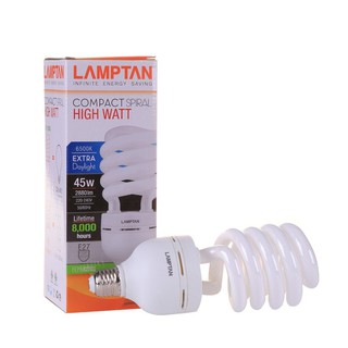 🔥NEW Best!! หลอดไฟแบบเกลียว หลอดประหยัดไฟ Spiral ECO 45 W DAY LIGHTENERGY LAMP Spiral ECO 45 W DAY LIGHT หลอดไฟและอุปกรณ