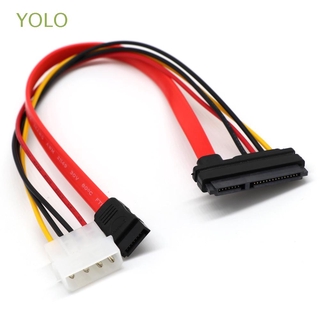 Yolo อะแดปเตอร์สายเคเบิ้ลแปลงพาวเวอร์ซัพพลาย 7 Pin Splitter Diy 4 Pin Molex To Serial Ata Sata หลากสี