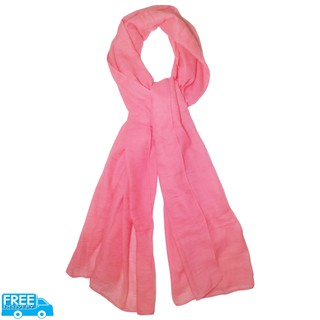 (ส่งฟรี) Women Scarf - Old Rose Color ผ้าพันคอผู้หญิงสีโอรส