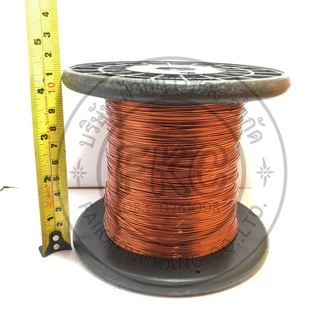 (ส่งด่วนทันที) ลวดทองแดง Hitachi อาบน้ำยา 1 KG SWG # 12 - #25 (2.60 - 0.50 มม.)