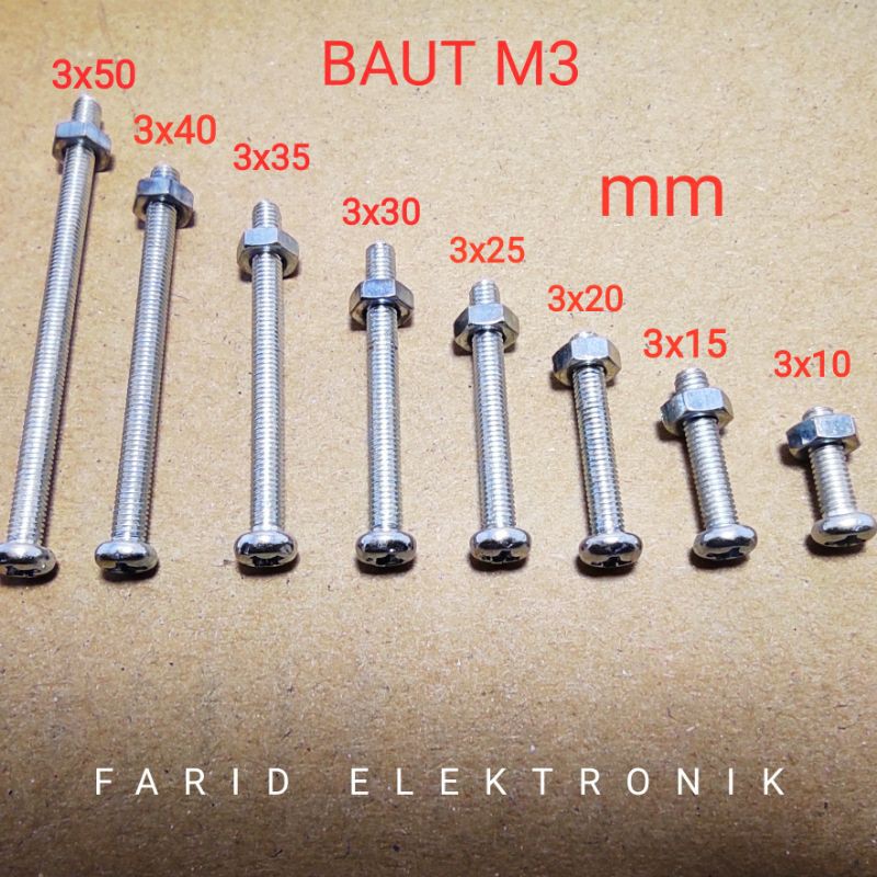 M 3 NUT - BOLT NUT**