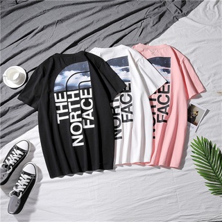 พร้อมส่ง THE NORTH FACE เสื้อยืดแขนสั้นลําลอง ผ้าฝ้าย พิมพ์ลาย สไตล์ญี่ปุ่นเหนือ สําหรับผู้ชาย