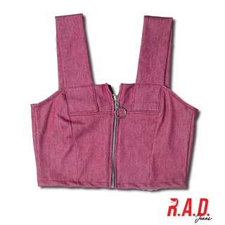 R.A.D.Jeans เสื้อกล้ามครอปซิปหน้า