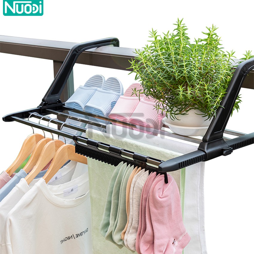 Nuodi ราวผ้า ราวเกาะผนัง ที่แขวนผ้า