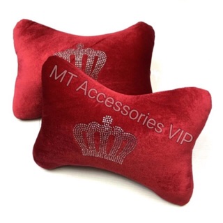 VIP หมอนรองคอกำมะหยี่ (สีแดง) 2 ใบ  #778