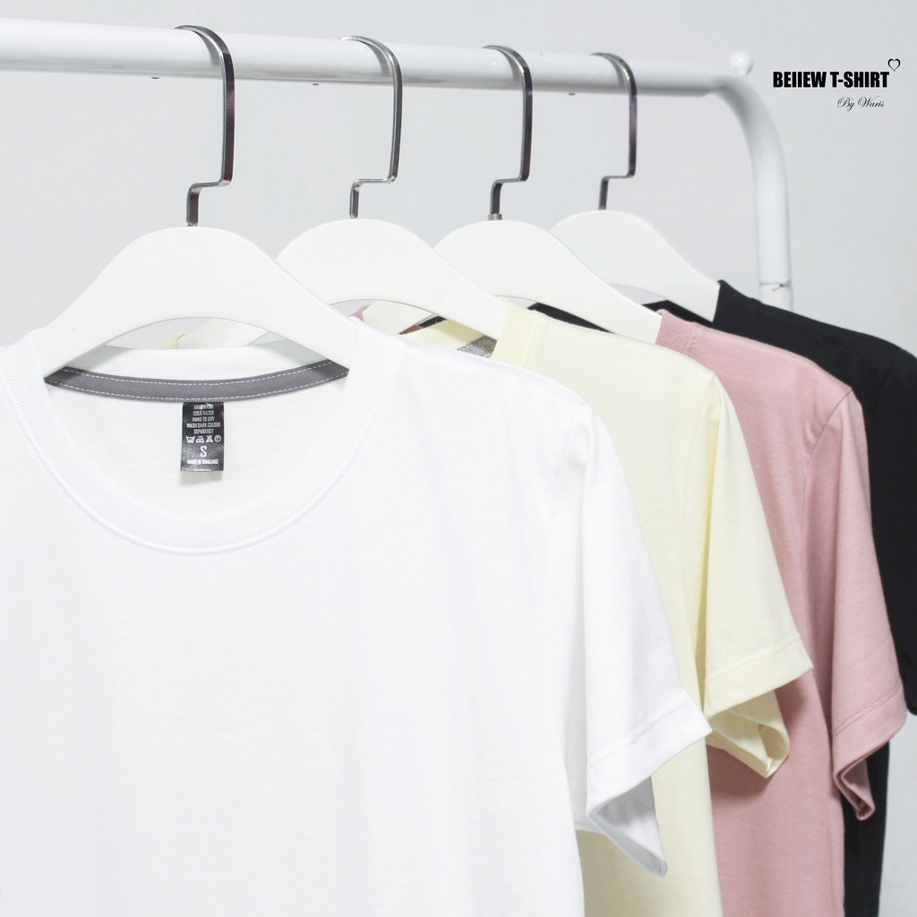 พร้อมส่ง เสื้อยืดแขนสั้นสีพื้น เสื้อยืดเปล่า ไม่มีลาย โทนสีอ่อน ผ้าคอต้อน เนื้อนุ่ม ไม่หดไม่ย้วย