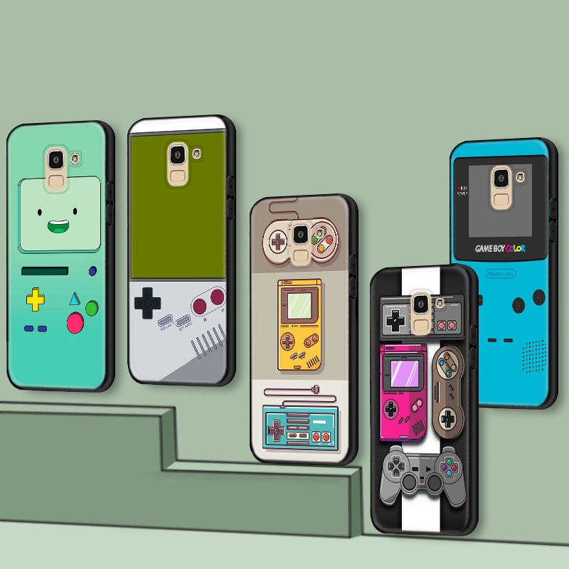 SAMSUNG สําหรับSamsung A5 A6 Plus A7 A8 A9 A01 EU A02 M02 A03S soft Case 143Q retro gamer