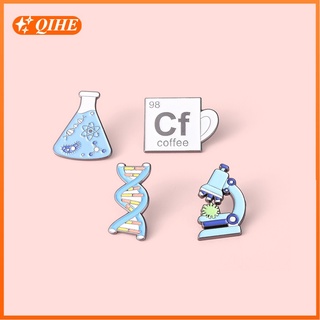 Pin Dna Pin เข็มกลัดการ์ตูนวิทยาศาสตร์เคลือบจุลทรรศน์สําหรับคนรักวิทยาศาสตร์ของขวัญวิทยาศาสตร์