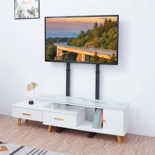 Universal Floor TV Stand ชั้นวางทีวีแบบตั้งพื้น ขาแขวนทีวีตั้งพื้น สำหรับ 32-65 นิ้ว Hisense,TCL,Samsung,Xiaomi เหล็กหนา