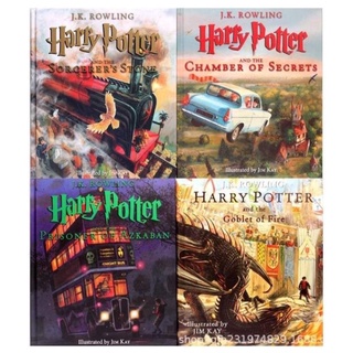 หนังสือชุด Harry Potter Illustrated by Jim Kay 4 เล่ม แฮร์รี่ พ็อตเตอร์  ชุดภาพสี วรรณกรรมเยาวชน หนังสือภาษาอังกฤษ