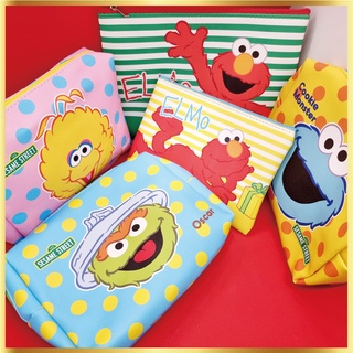 Sesame Street กระเป๋าเครื่องสําอาง มีซิป หลายช่อง