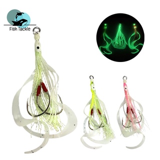 อุปกรณ์ตกปลาช้า Jigging Luminous Inchiku Jig Soft Lure ปลาหมึกยักษ์กระโปรงกับ Jig Hooks