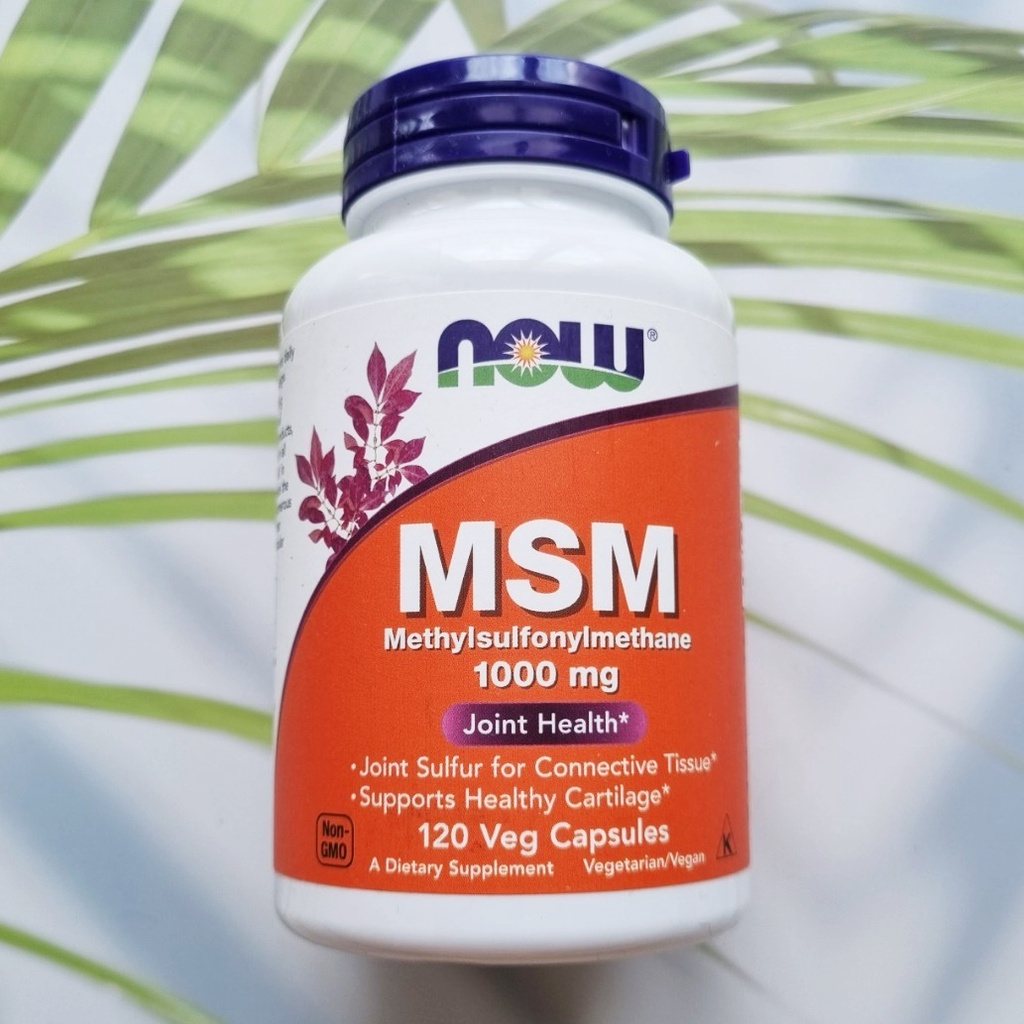 เอ็มเอสเอ็ม MSM, Methylsulfonylmethane 1,000 mg 120 Veg Capsules, Kosher (Now Foods) บำรุงข้อต่อและเอ็น