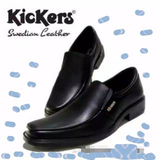 รองเท้า Pantofel KICKERS STEVEN สีดํา สําหรับผู้ชาย ใส่ทํางาน สํานักงาน