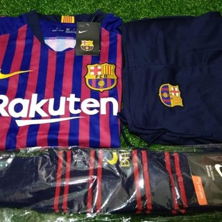 เสื้อยืด ลาย JERSEY Sale BARCA_ BARCELONA_ HOME 18/19 สําหรับผู้ใหญ่ 1 ชุด