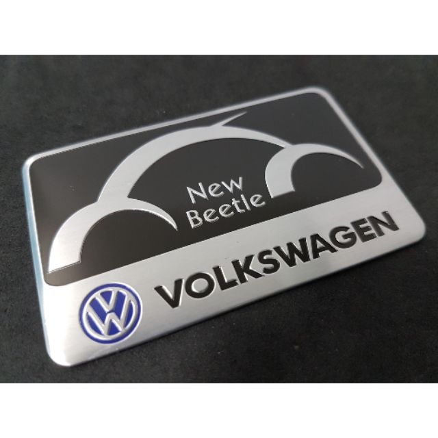 Volkswagen new beetle badge aluminium