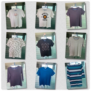 Lot 1: Uniqlo เสื้อยืด เสื้อลำลอง สภาพ 90% Up ทุกตัว มีทั้งของผู้ชาย ผู้หญิง 📌Size ระบุที่ภาพ