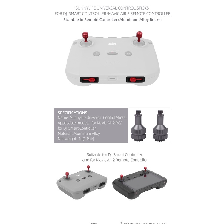 ปุ่มจอยสติ๊กสําหรับ Dji Mavic 3/Mavic Air 2/2S/Mini/2/Mini Se/Air/Mavic 2 รีโมทควบคุม 2 ชิ้น
