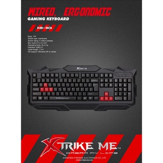 XTRIKE KB-301 Gaming Keyboard with Wired and Ergonomic